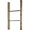 Ekena Millwork 19"W x 36"H x 3 1/2"D Vintage Farmhouse 2 Rung Ladder, Barnwood Decor Collection, Pebble Grey DECR019X036X04LDRPG - alternate 2